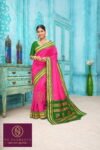 Pink - Green Saree