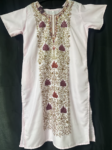 Baby Pink with Maroon and Brown Embroidary Kurti